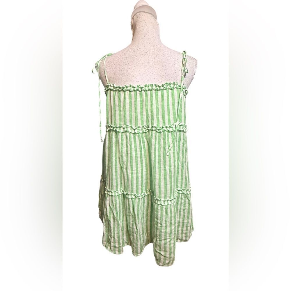 Rails Caralyn Cayman Green Stripe Mini Dress Medi… - image 4